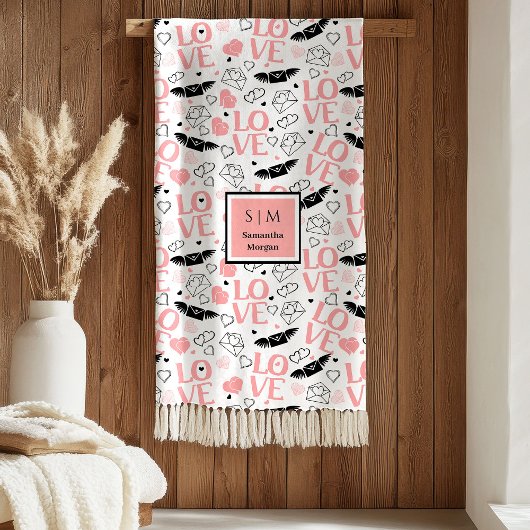 Couverture Polaire I Love You Gift Personalized Valentine Heart Throw