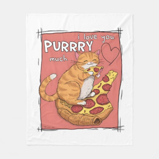 Couverture Polaire I Love You Purrry Much Funny Cat Lover Gift (Devant)