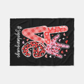 Couverture Polaire I Love You Sign Language Asl Valentine's Day Deaf (Devant (Horizontal))