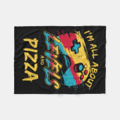 Couverture Polaire I’m All About Levels And Pizza Funny Gamer Food Hu (Devant (Horizontal))