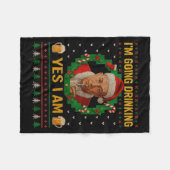 Couverture Polaire I’m Going Drinking Yes I Am Christmas Beer Holiday (Devant (Horizontal))