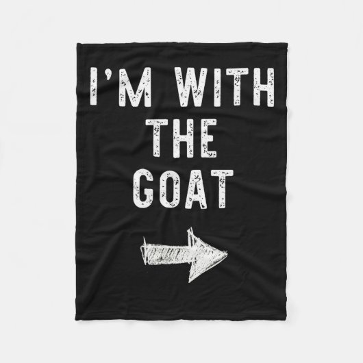 Couverture Polaire I’m With The Goat Funny Halloween Couple Costume (Devant)
