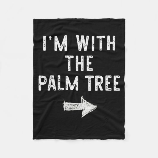 Couverture Polaire I’m With The Palm Tree Funny Halloween Couple Cost (Devant)