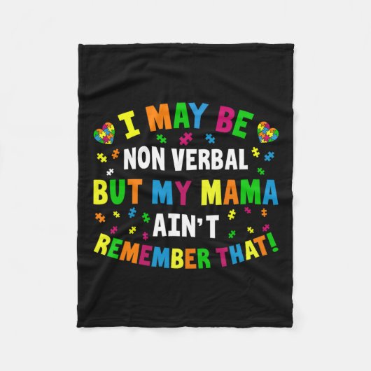 Couverture Polaire I May Be Non Verbe But My Mama Ain't Remember Tha (Devant)