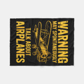 Couverture Polaire I May Sntaneously Talk About Airplanes Funny Airpl (Devant (Horizontal))