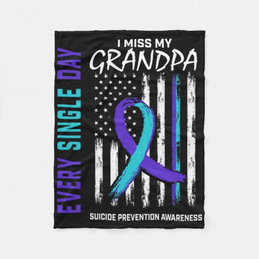 Couverture Polaire I Miss My Grandpa Suicide Awareness Prevention Ame (Devant)