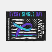 Couverture Polaire I Miss My Niece Suicide Awareness Prevention Ameri (Devant (Horizontal))