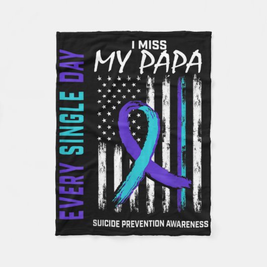 Couverture Polaire I Miss My Papa Suicide Awareness Prevention Americ (Devant)