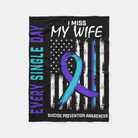 Couverture Polaire I Miss My Wife Suicide Awareness Prevention Americ (Devant)