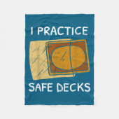 Couverture Polaire I Practice Safe Decks Trading Card Game Pun Humor  (Devant)