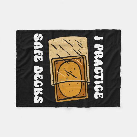 Couverture Polaire I Practice Safe Deckss Funny Saying Quote Men Wome (Devant (Horizontal))
