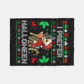 Couverture Polaire I Prefer Halloween Christmas Sweater Funny Holiday (Devant (Horizontal))
