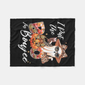 Couverture Polaire I Put The Boo In Boujee Cute Leopard Boujie Ghost (Devant (Horizontal))