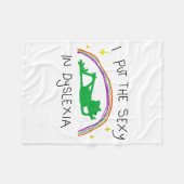 Couverture Polaire I Put The Y In Dyslexia Funny Cute Frog Saying Quo (Devant (Horizontal))