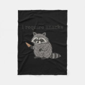 Couverture Polaire I Require Snacks Raccoon Shirt Men Women Funny Rac (Devant)