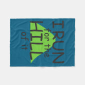 Couverture Polaire I Run For The Hill Of It Funny Runner Themed  (Devant (Horizontal))