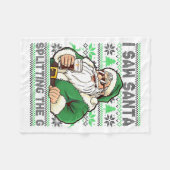 Couverture Polaire I Saw Santa Splitting The G, Santa Beer Drinking C (Devant (Horizontal))