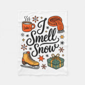 Couverture Polaire I Smell Snow Cute Christmas & Winter Vibes Lov (Devant)