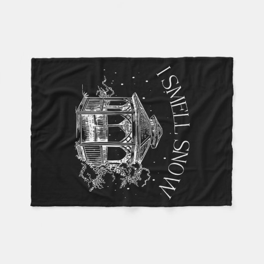Couverture Polaire I Smell Snow Winter Christmas Snowball Design  (Devant (Horizontal))