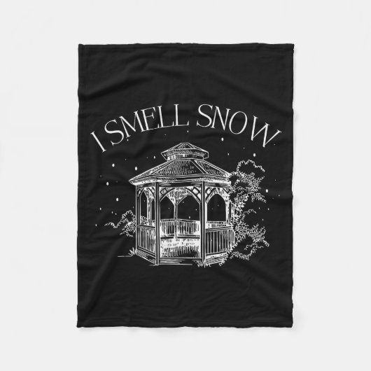 Couverture Polaire I Smell Snow Winter Christmas Snowball Design (Devant)