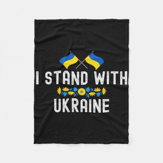 Couverture Polaire I Stand With Ukraine Supporters Sunflower Ukrainia (Devant)