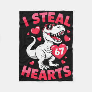 Couverture Polaire I Steal 67 Hearts Funny 67 Valentine Dinosaur Men 