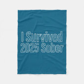 Couverture Polaire I Survived 2025 Sober Recovery Design  (Devant)