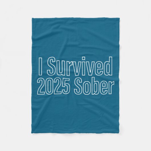 Couverture Polaire I Survived 2025 Sober Recovery Design (Devant)
