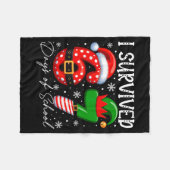 Couverture Polaire I Survived 67 Day Of School Funny 67 Xmas Santa El (Devant (Horizontal))