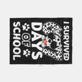 Couverture Polaire I Survived 67 Days Of School Dabbing Dalmatian Dog (Devant (Horizontal))