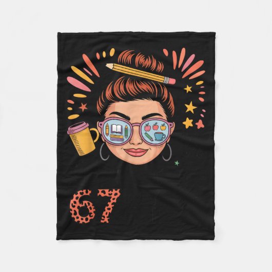 Couverture Polaire I Survived 67 Days Of School Fueled By Coffee & (Devant)