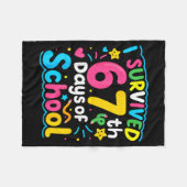 Couverture Polaire I Survived 67 Days Of School Funny 67 Meme Student (Devant (Horizontal))