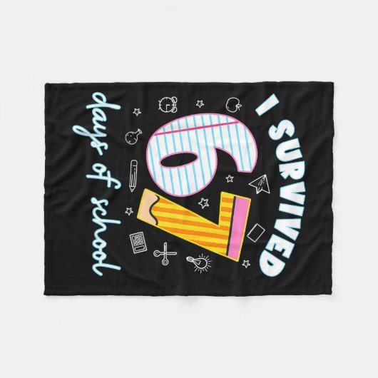 Couverture Polaire I Survived 67 Days Of School Funny 67 Teachers Stu (Devant (Horizontal))