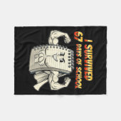 Couverture Polaire I Survived 67 Days Of School Funny 67 Teachers Stu (Devant (Horizontal))