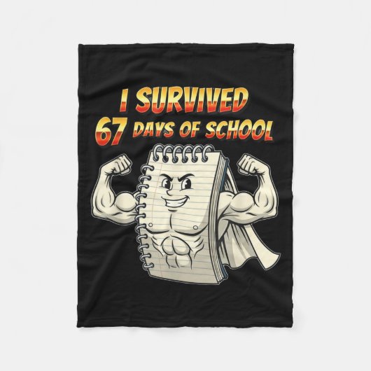 Couverture Polaire I Survived 67 Days Of School Funny 67 Teachers Stu (Devant)