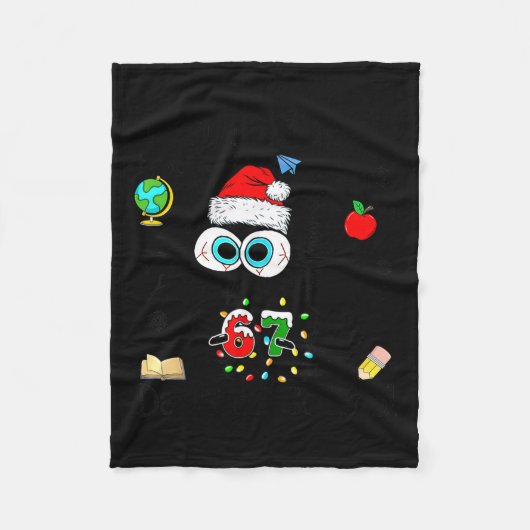 Couverture Polaire I Survived 67 Days Of School Funny Christmas Black (Devant)