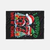 Couverture Polaire I Survived 67 Days Of School Funny Christmas Six S (Devant (Horizontal))