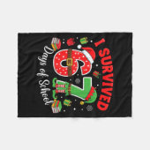 Couverture Polaire I Survived 67 Days Of School Funny Christmas Teach (Devant (Horizontal))