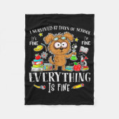 Couverture Polaire I Survived 67 Days Of School Funny Dog Lover Scien (Devant)