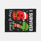 Couverture Polaire I Survived 67 Days Of School Funny Elf Christmas S (Devant (Horizontal))