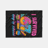 Couverture Polaire I Survived 67 Days Of School Funny Meme Ice Cream (Devant (Horizontal))