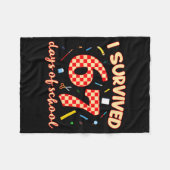 Couverture Polaire I Survived 67 Days Of School Funny Meme Student Te (Devant (Horizontal))