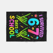 Couverture Polaire I Survived 67 Days Of School Funny Meme Teacher St (Devant (Horizontal))