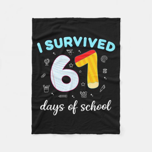Couverture Polaire I Survived 67 Days Of School Funny Six Seven 6 7 M (Devant)