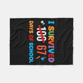 Couverture Polaire I Survived 67 Days Of School Funny Six Seven Meme (Devant (Horizontal))