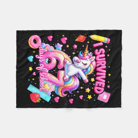 Couverture Polaire I Survived 67 Days Of School Funny Six Seven Teach (Devant (Horizontal))