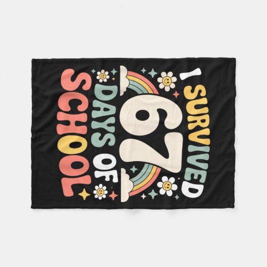 Couverture Polaire I Survived 67 Days Of School Funny Teacher And Stu (Devant (Horizontal))