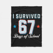Couverture Polaire I Survived 67 Days Of School Funny Teacher And Stu (Devant)