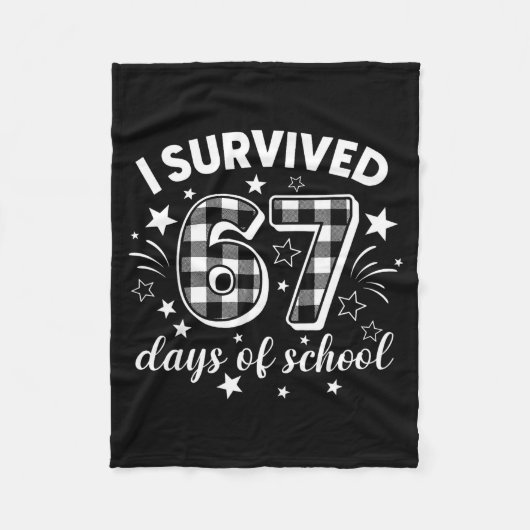 Couverture Polaire I Survived 67 Days Of School Six Seven Meme Studen (Devant)