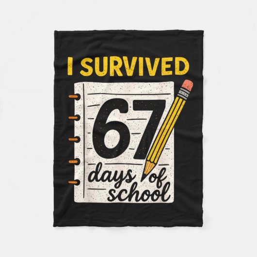Couverture Polaire I Survived 67 Days Of School Six Seven Meme Studen (Devant)